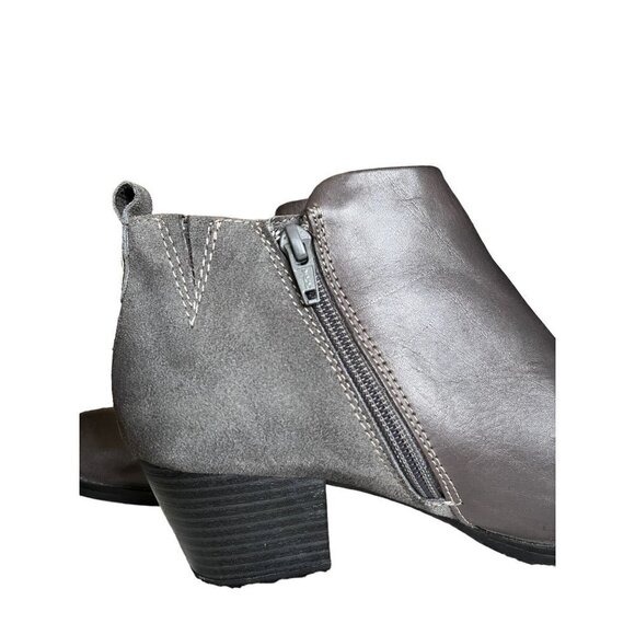 Earth Conway Maple Leather Women's Gray Zipper Ankle & Booties Boots Size 8.5 - Picture 12 of 13